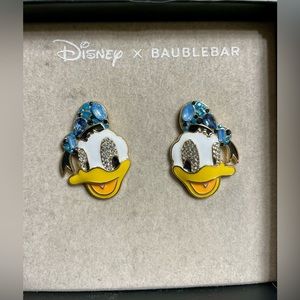Disney X BaubleBar Donald Duck Stud Enamel Earrings NIB